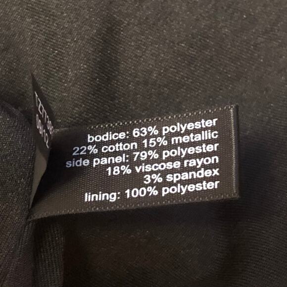 The Limited Forenza Black and Silver Zip Front Strapless Tube Top Size Medium - Picture 8 of 9